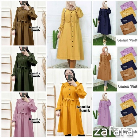 [ COD ] GARANSI TERMURAH Dianara Tunik l Tuniq Kerja Polos Atasan Outfit Muslim Wanita Terlaris