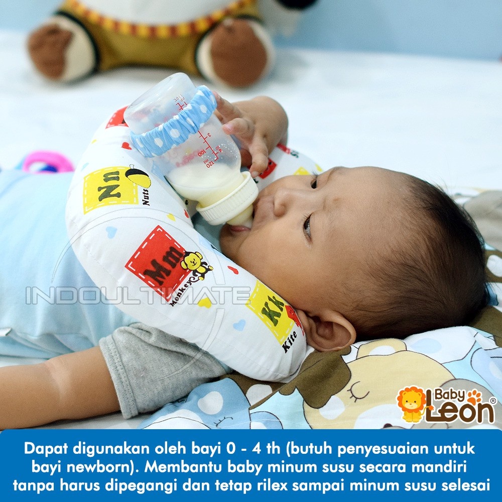 Baby Leon Bantal Penyangga Botol Susu Bayi - Bantal Botol Bayi