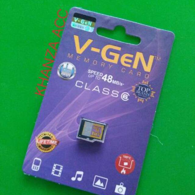 KHANZAACC MICRO SD VGEN 8GB CLASS 6 MEMORY HP