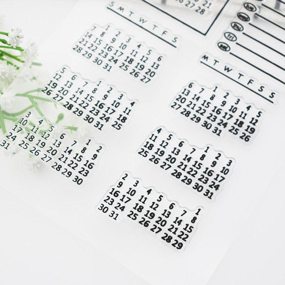 Lanfy Scrapbooking Anak Handmade Bulanan Mingguan DIY Kalender Waktu Jam Crapbooking Stamp