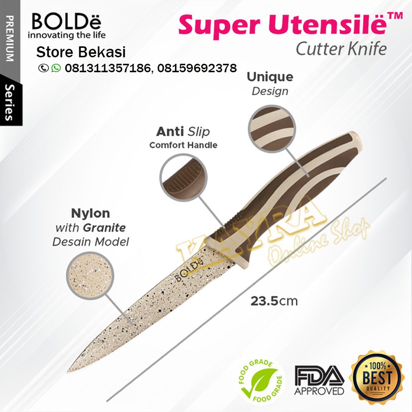 BOLDe Super Utensil Electra Series 1 Set Pisau dan Gunting