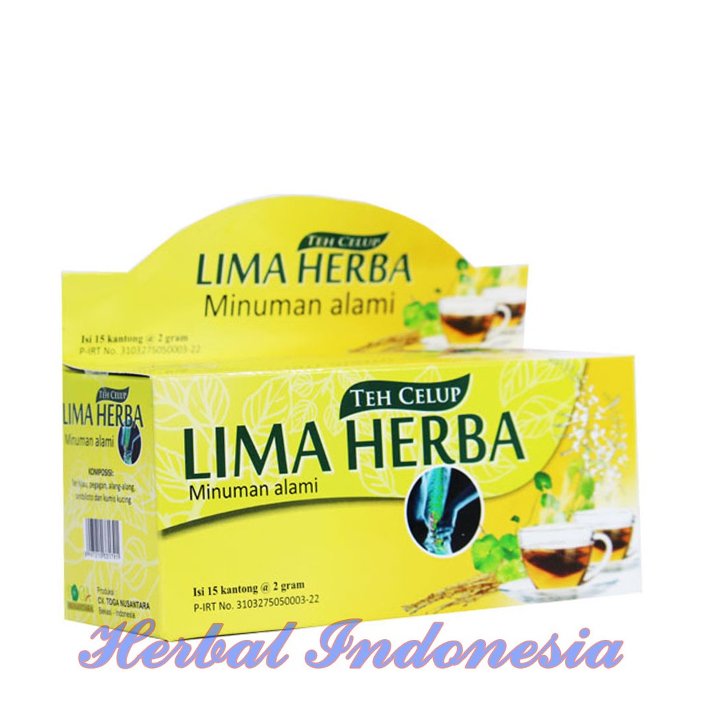 Teh Lima Herba Obat Herbal untuk asam urat dan rematik