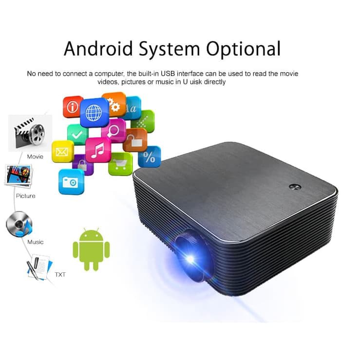 Proyektor   L6+ proyektor/Projector 1080P 4k Wifi Blooth MURAH