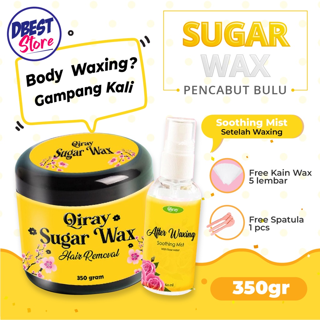 [ FREE AFTER  WAXING ] QIRAY Sugar Wax Waxing Kit Penghilang Bulu Rambut Bulu Ketiak Bulu Kaki Tangan Permanen