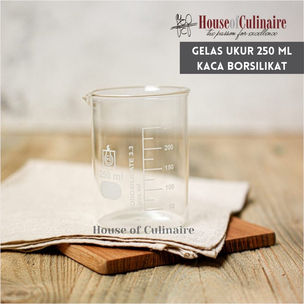 Gelas Ukur Kaca Borsilikat 250 ml Ukur Espresso Kopi