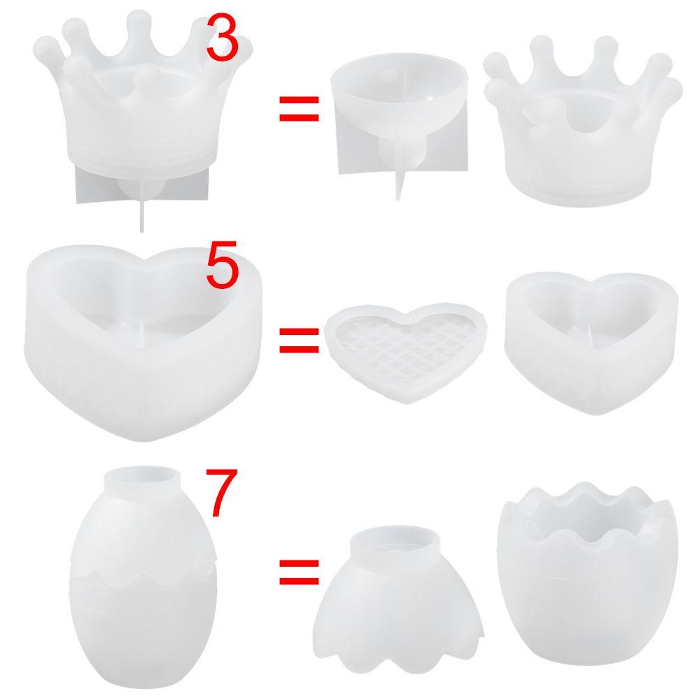 R-flower Crown Storage Box Cetakan Hadiah Epoxy Alat Membuat Perhiasan Jewelry Case Making Props Lem Kristal