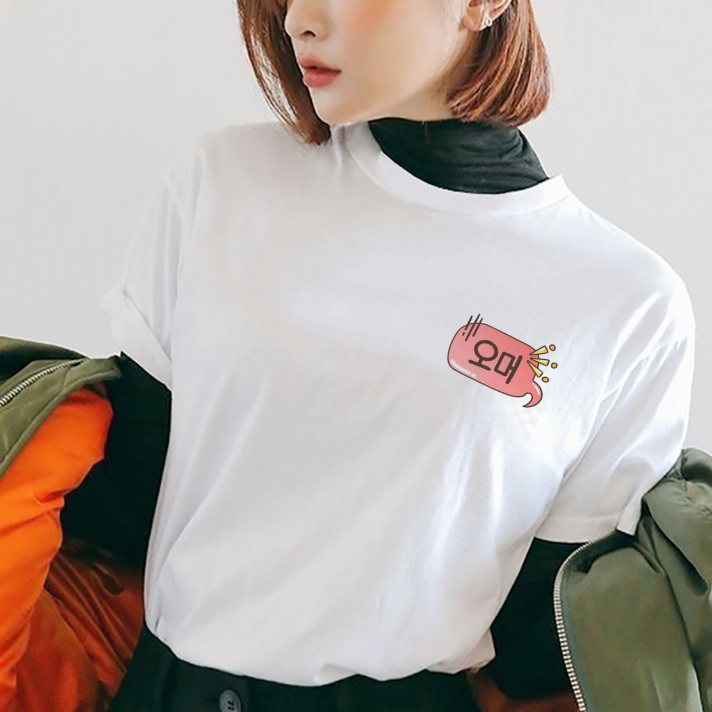 Kaos Korea Wanita Ommo Baju Atasan Wanita Kaos Cewek kekinian Mojigo