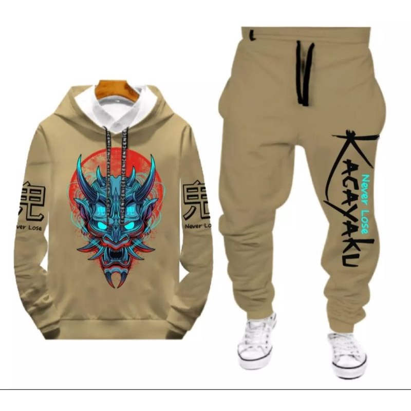 STELAN PRIA HOODIE + JOGGER SETELAN COWOK PREMIUM KAGAYAKU SATU STEL