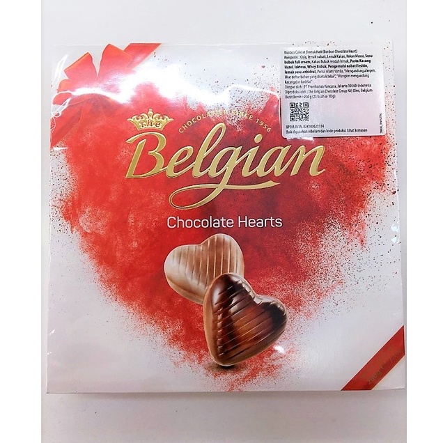 

BELGIAN CHOCOLATE HEARTS 200 GR / COKELAT BELGIAN ISI 20 / COKELAT IMPORT