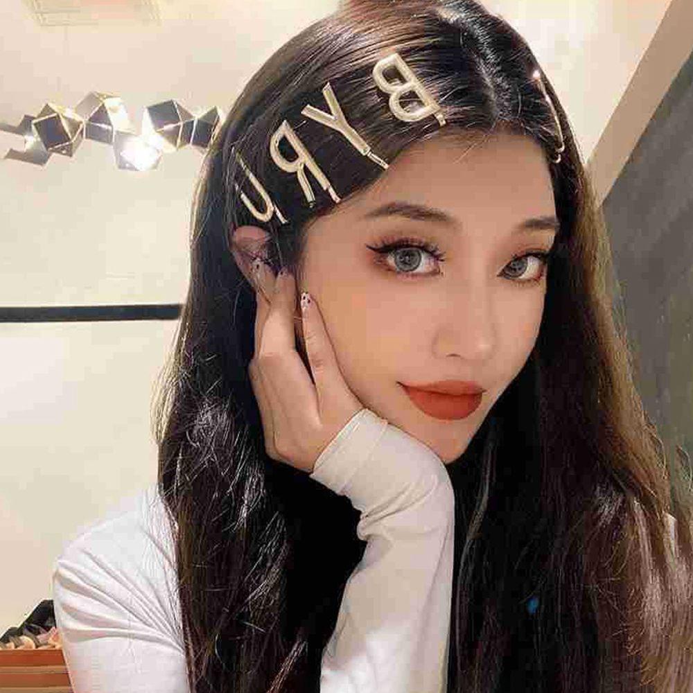 Needway Huruf Jepit Rambut Set Temperamen Elegan Geometri Berongga Hiasan Kepala Gadis Gaya Korea Jepit