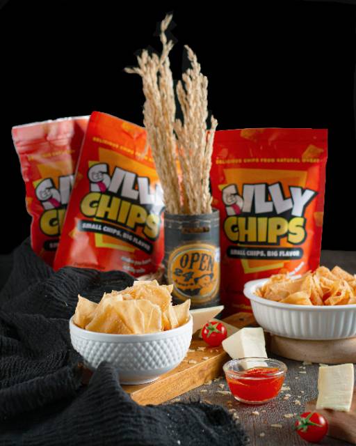 Silly Chips | Snack Keripik Pangsit Wheat Crackers Natural | 60 Gram | Snack Kesukaan Anak | No MSG | Yummy Tasty | Keripik Pangsit Krispi | Chips | Kripik Krepek Keripek Kripek Pangsit Goreng Halal Snack Anak Cemilan Anak Sehat | Cemilan Kesukaan Anak