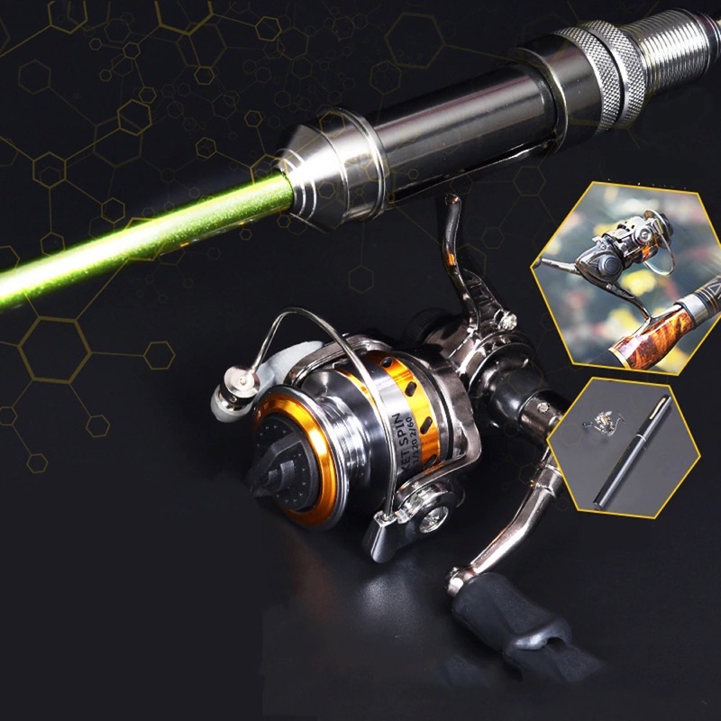 FuYang Reel Pancing Mini Spinning Fishing Reel 4.3:1 Gear Ratio - MN100 - Black
