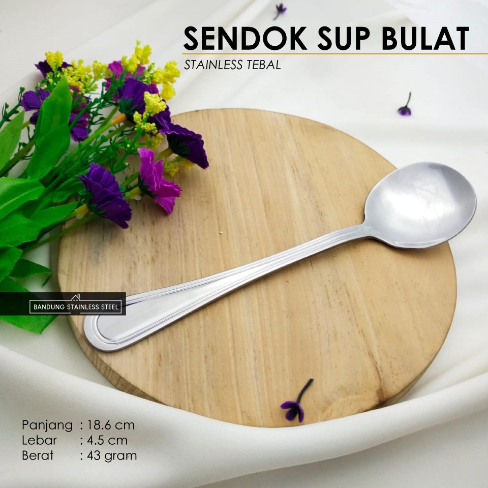 Sendok sup bulat sendok sayur tebal soup spoon hotel