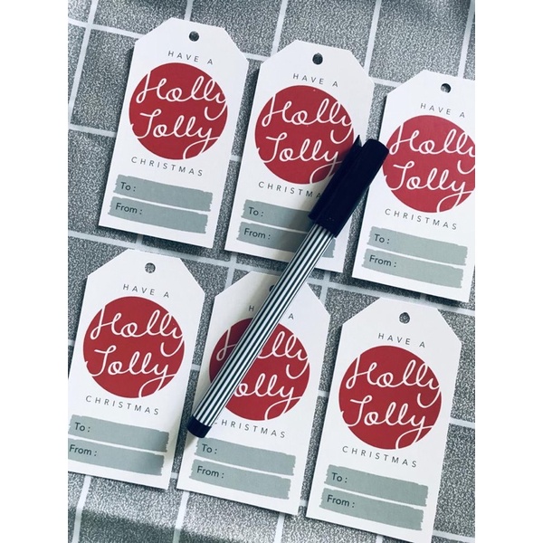 

[OM] 12 pcs tag label natal christmas