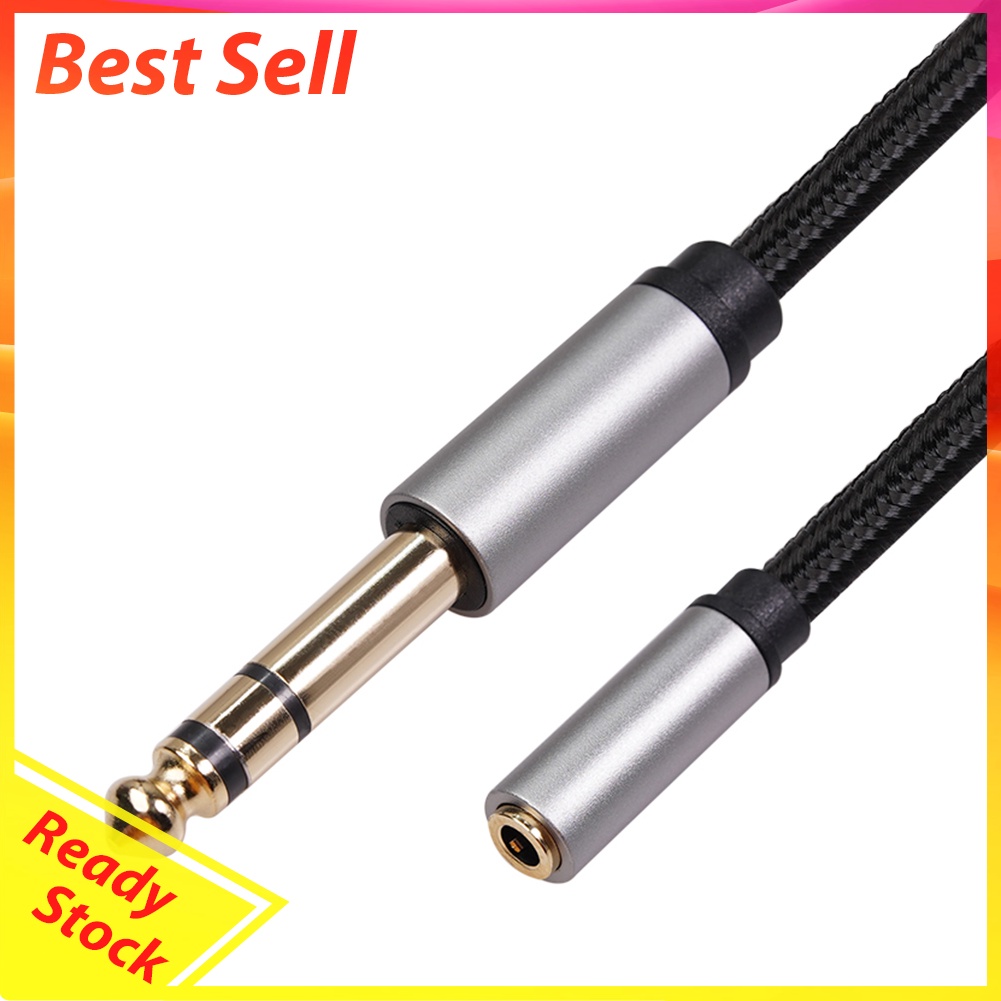 6.35mm Male to 3.5mm Female Audio Cable for Guitar Piano Headphone Adapter