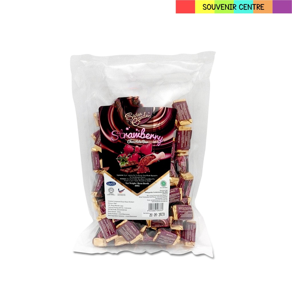 

SWISS GARDEN STRAWBERRY CHOCO BAR 400gr