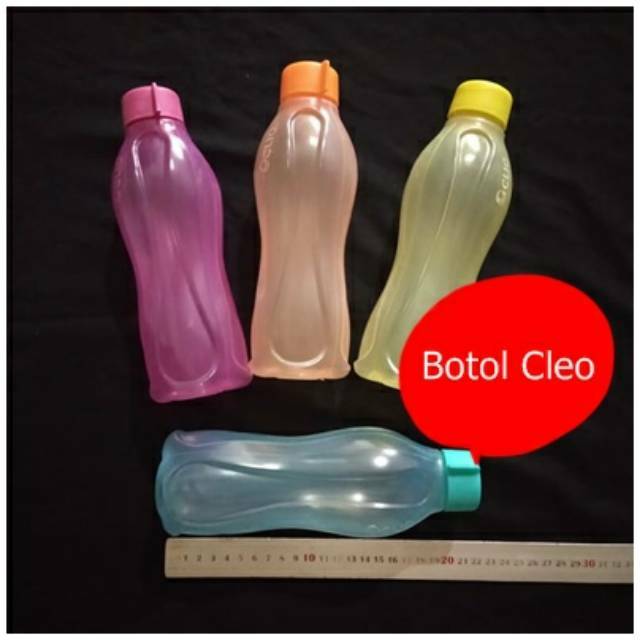 Botol plastik Cleo 350ml kemas mika