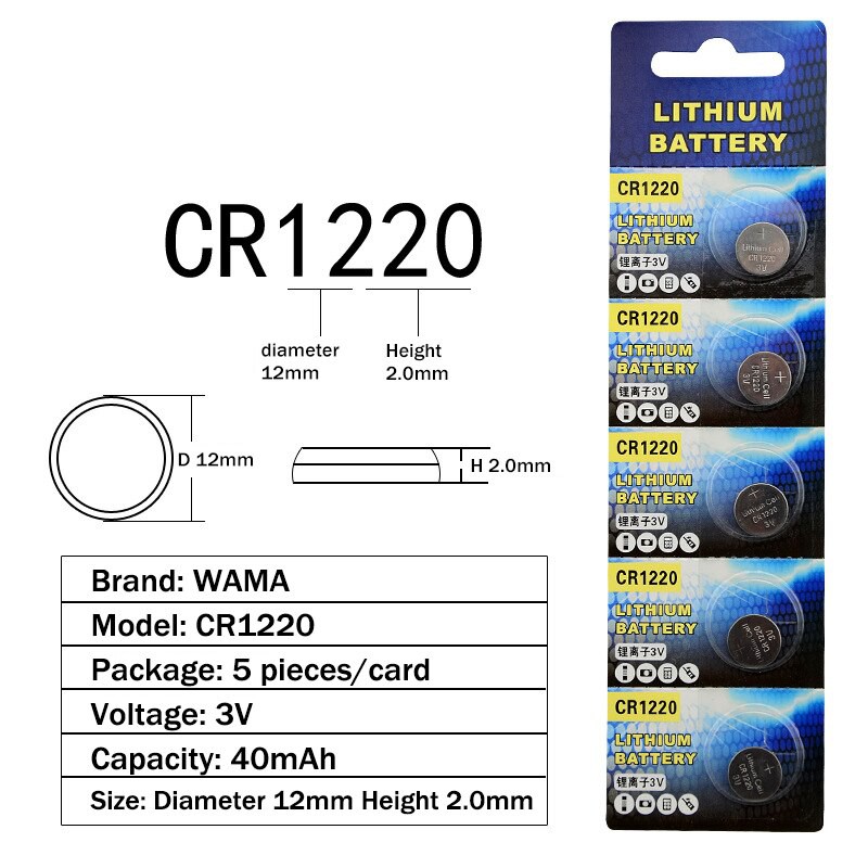 Baterai Battery Jam tangan spinner Kancing Button CMOS 3v Cell cr1220 dl1220 lm1220 1220