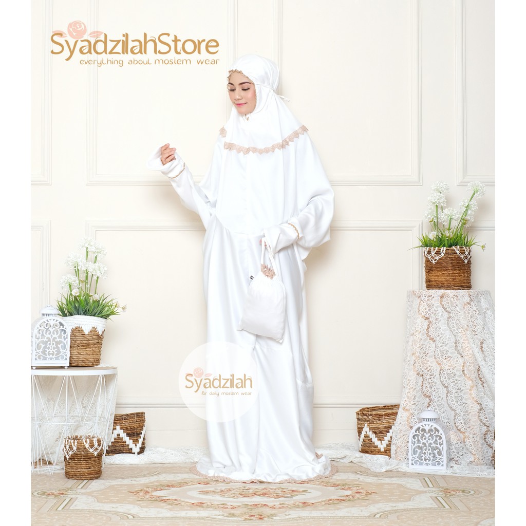 SYADZILAH - Mukena Terusan Dewasa Daily syadzilah Renda Mewah