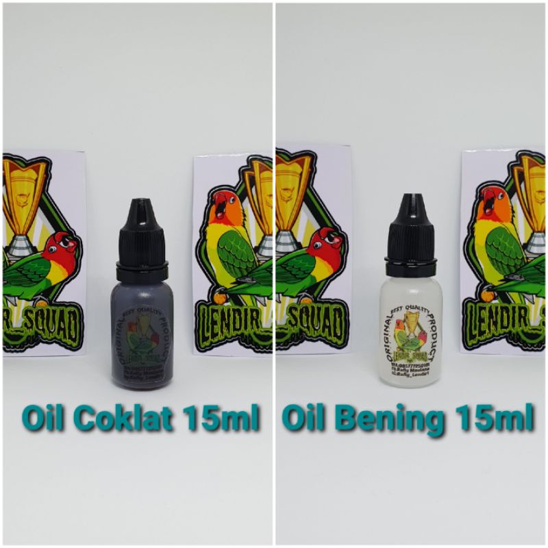 1 Paket Oil Coklat & Oil Bening 15ml, Vitamin Lovebird Lendir Squad, Kualitas 100%/Konslet Penunjang