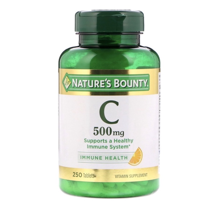 Nature’s Bounty Vitamin C 500 mg 250 Tablets Usa Vitamin C 500mg