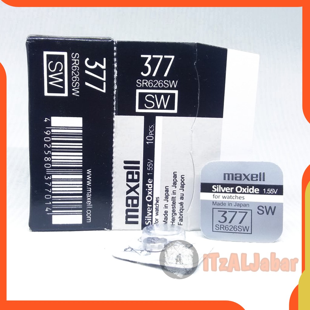 Baterai maxell 377 Batre maxell SR626SW Single pack Baterai jam tangan Original