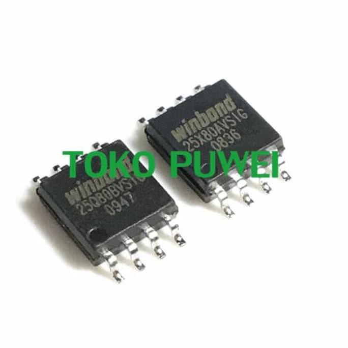 IC SPI Flash WINBOND 25Q80BVSIG W25Q80BVSIG W25Q80 25Q80 8Mbit 1MB 3V Tkpw549 Juara