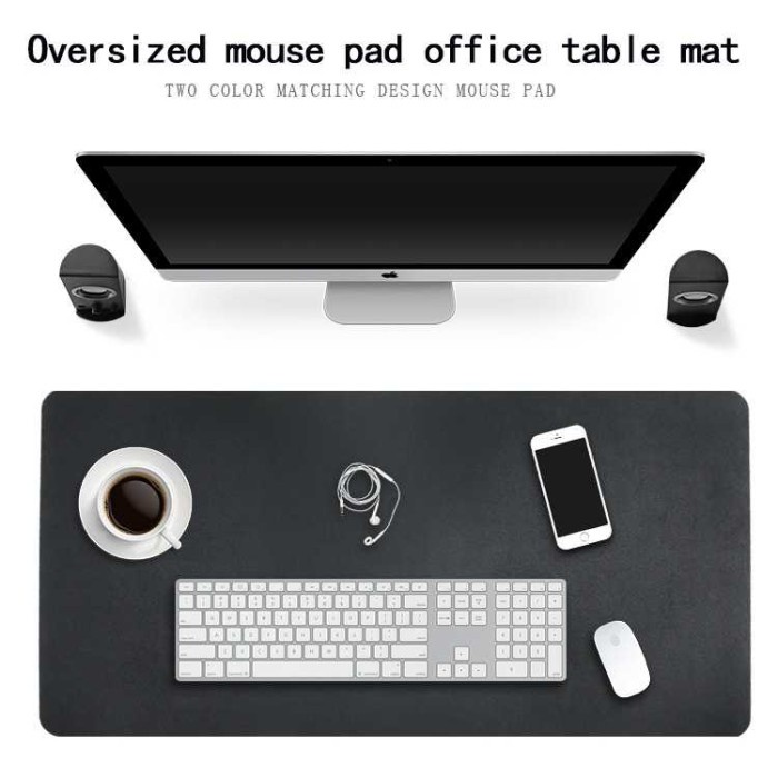 REAL Mouse Pad JUMBO Bahan Kulit 82 x 42 CM Mousepad Besar Laptop 2 Sisi