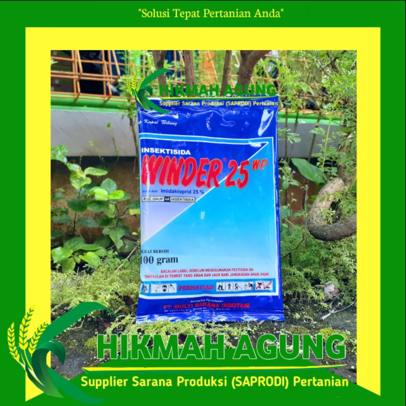 

PEMBASMI HAMA PADA TANAMAN. Insektisida sistemik winder bubuk 25 wp isi 100 gr