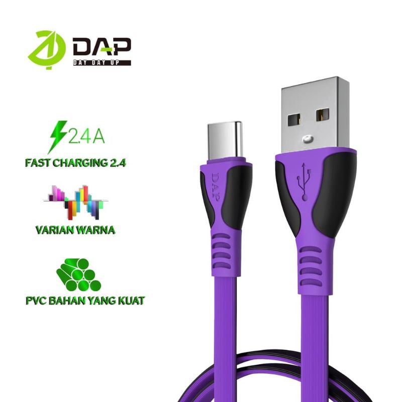 DAP Kabel Data Type-C DPT25 25cm Fast Charging 2.4A