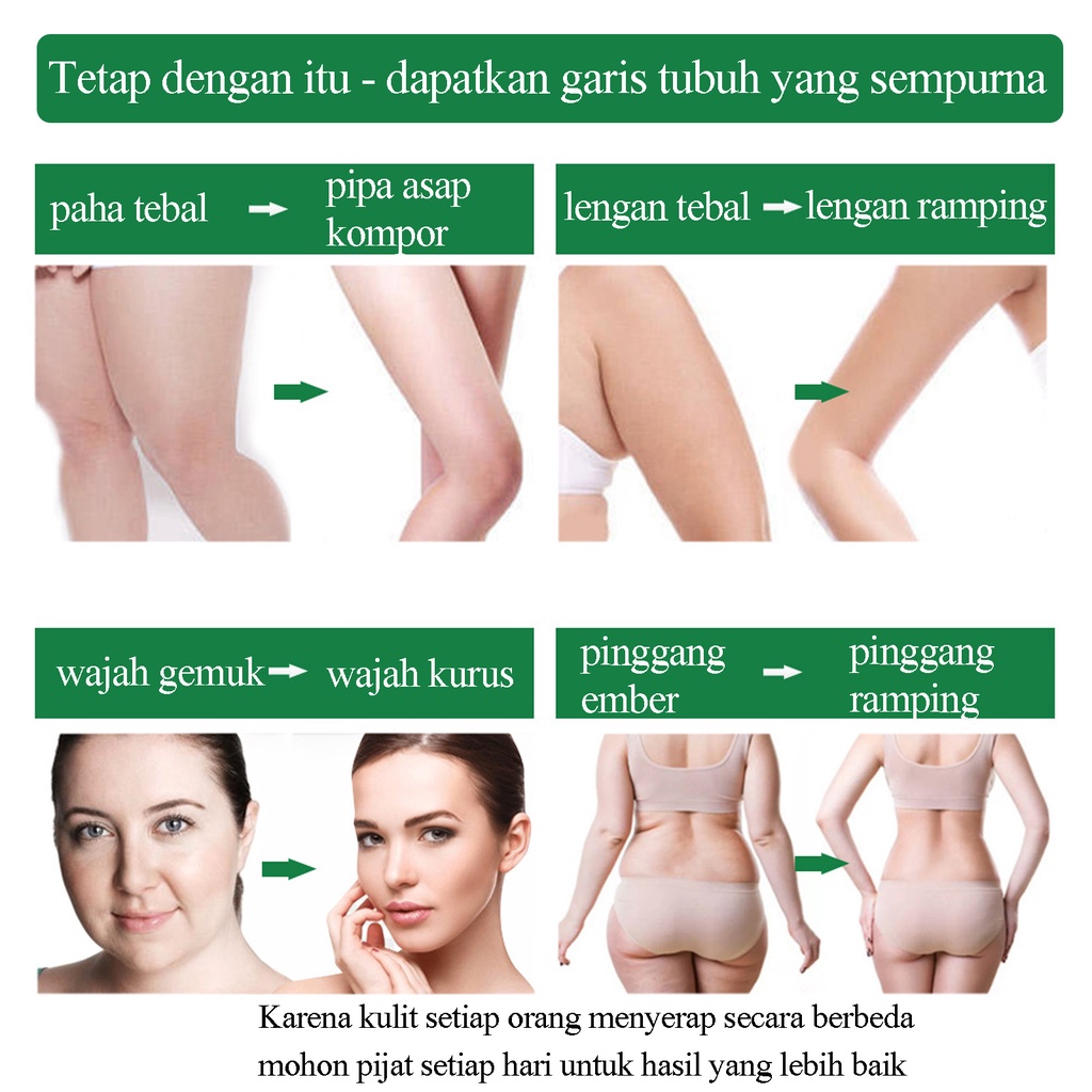 Peralatan olahraga krim pelangsing 30g krim pelangsing lengan/paha/double chin/pinggang/perut permanen pembakaran lemak