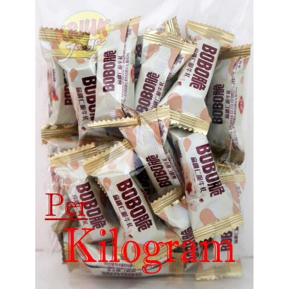 

Permen Nougat Kacang Almond BOBO ... Sangat SPESIAL ( KILOAN / CURAH )