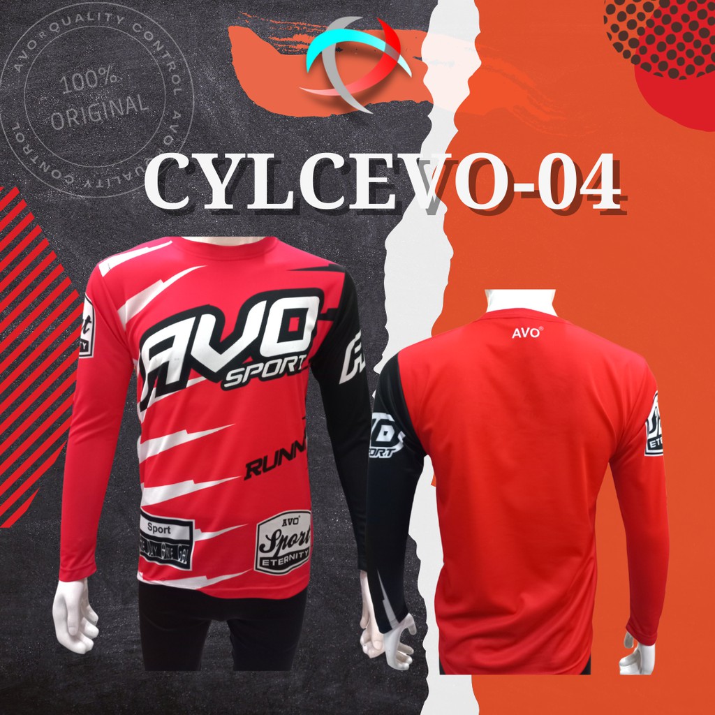 Baju Sepeda Jersey Lengan Panjang Motif AVO CYCLEVO 04