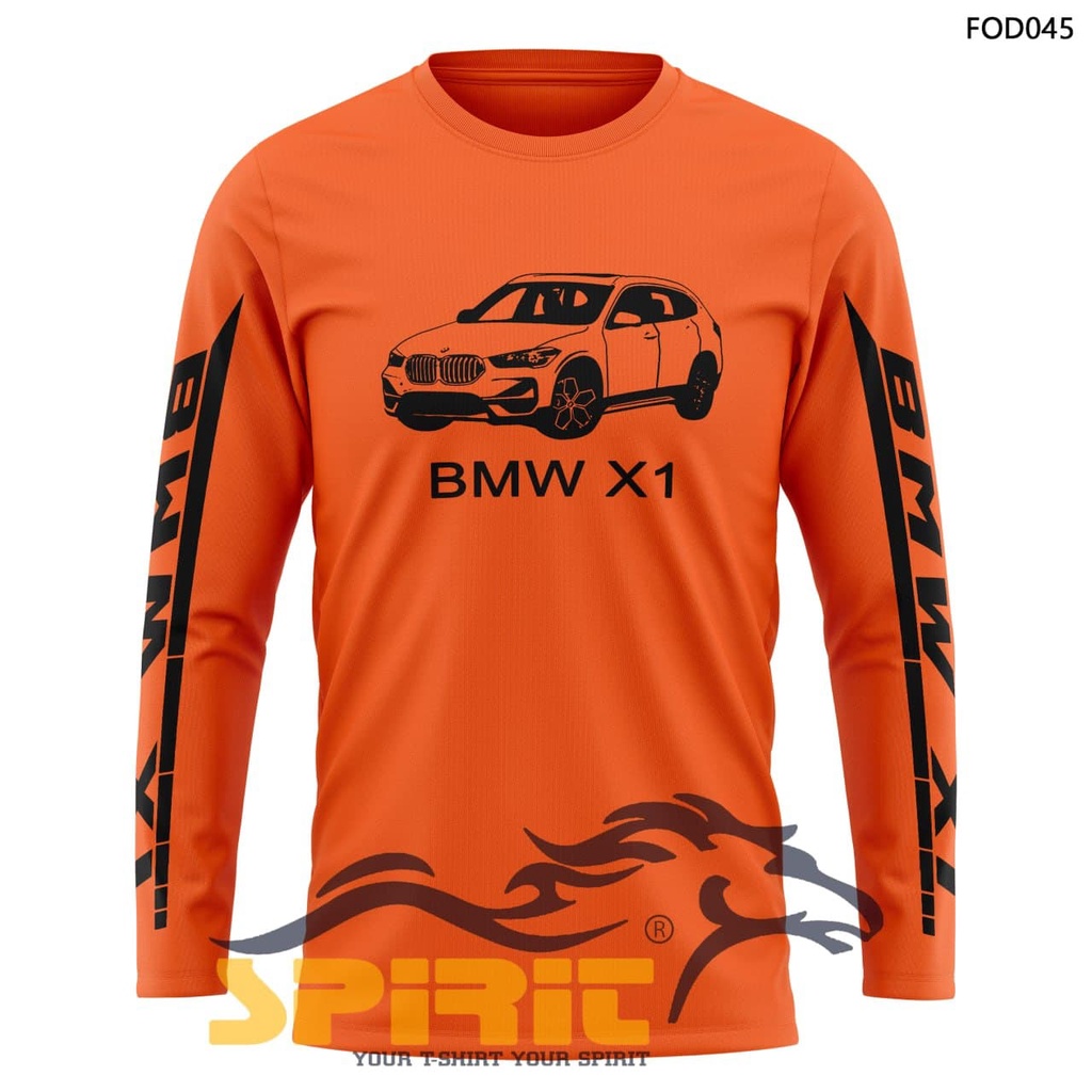 KAOS MOBIL BMW X1 T-Shirt BAJUA KAOS DISTRO LOGO MOBIL BMW X1 LENGAN PANJANG Catton 100%