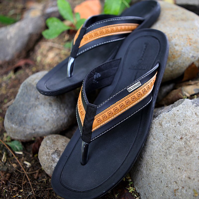 Neckermann LV 9351 Sandal Fashion Pria Berkualitas Premium Jepit Full Karet Cowok Kekinian Trendy