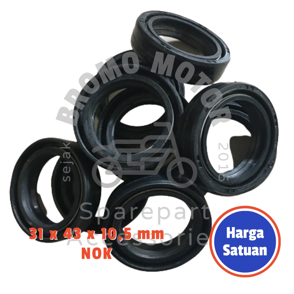 Oil Seal Shock Depan Honda PCX ADV GL Pro MAX Tiger 2000 Verza 150 CB150R Verza CBR150R 31 43 10,5 m