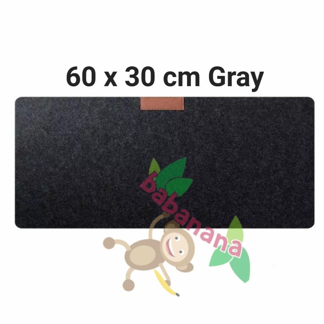 Mouse pad 60 x 30 cm GRAY alas meja laptop abu abu grey mousepad