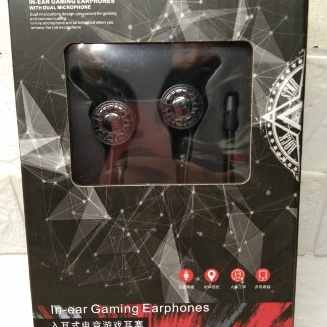 IN-EAR GAMING EARPHONE WITH DUAL MICROPHONE