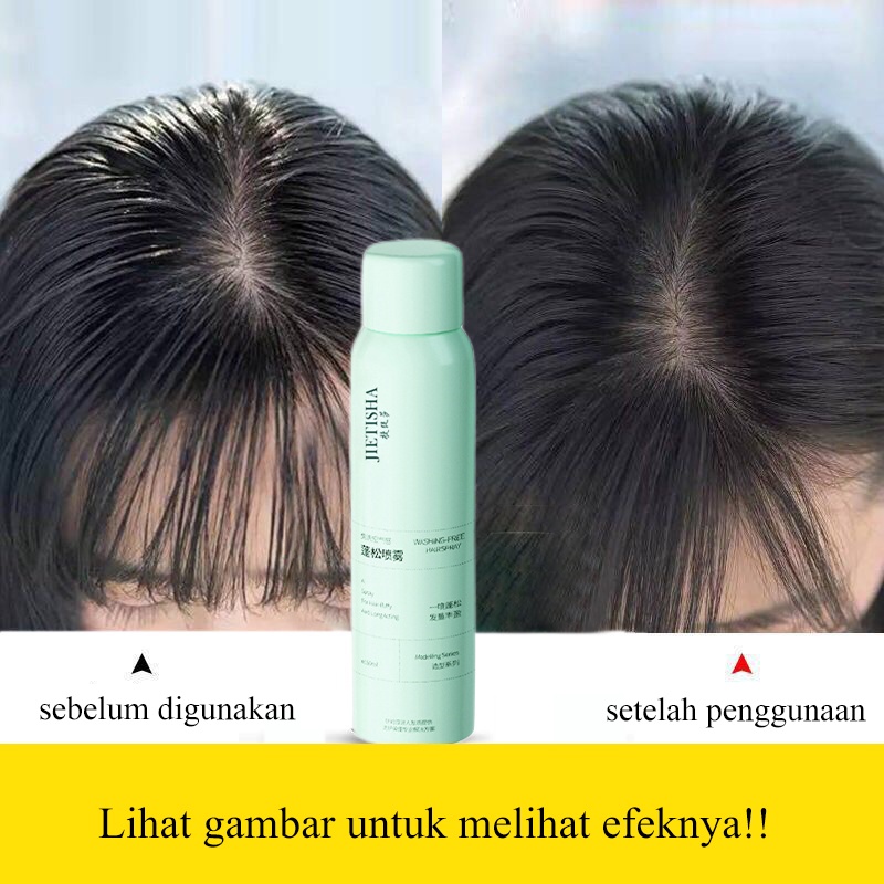 Semprotan Rambut Kering 150ml Semprotan kontrol minyak rambut kering kurungan tersedia Suatu keharusan bagi orang malas penghilang minyak Bedak padat bedak tabur