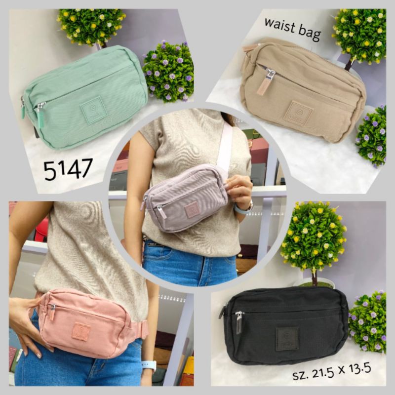 Gudika bag 5147 , Tas Pinggang Ori , waist bag ,warna pastel