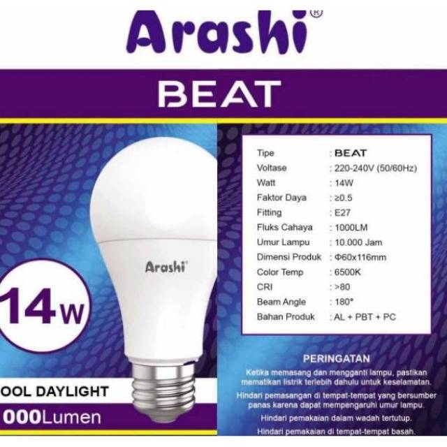 Lampu Led ARASHI BEAT 3w-20w