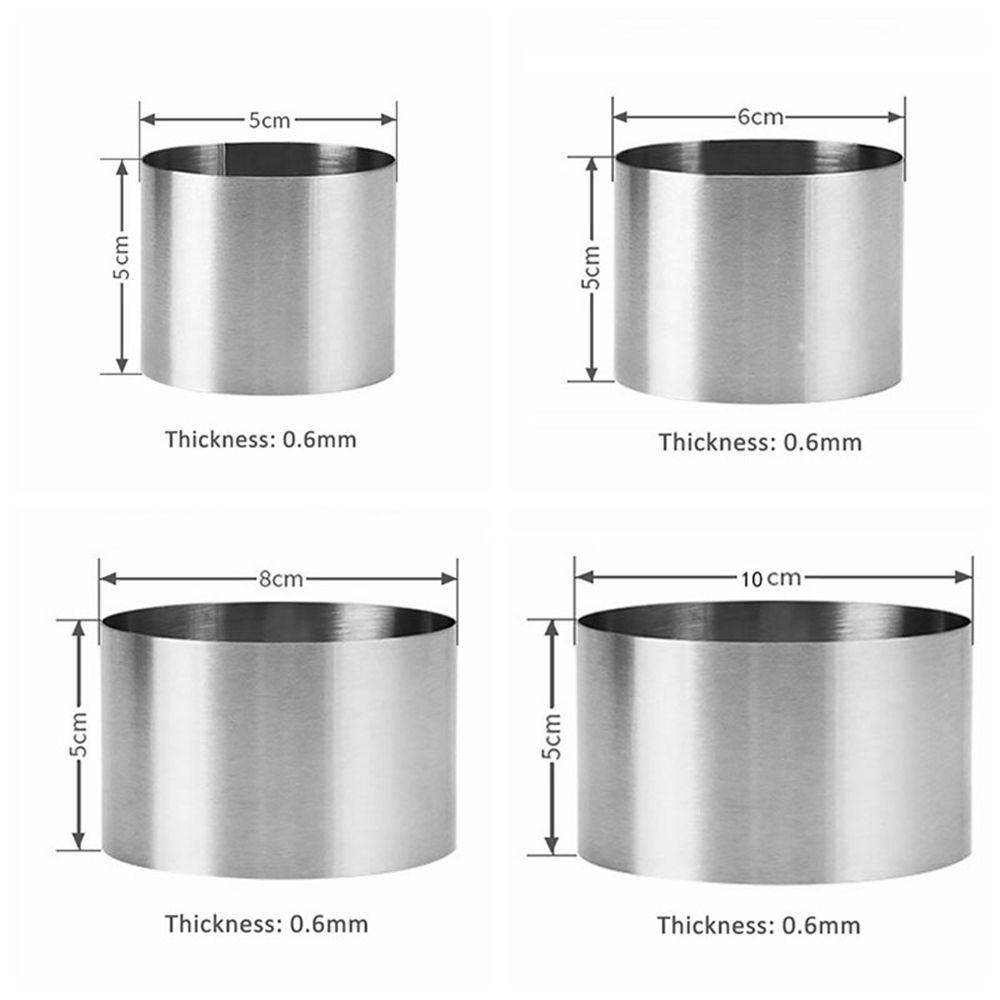 Cetakan Pemotong Kue Bentuk Lingkaran Ukuran 5 / 6 / 8 / 10CM Untuk Dapur