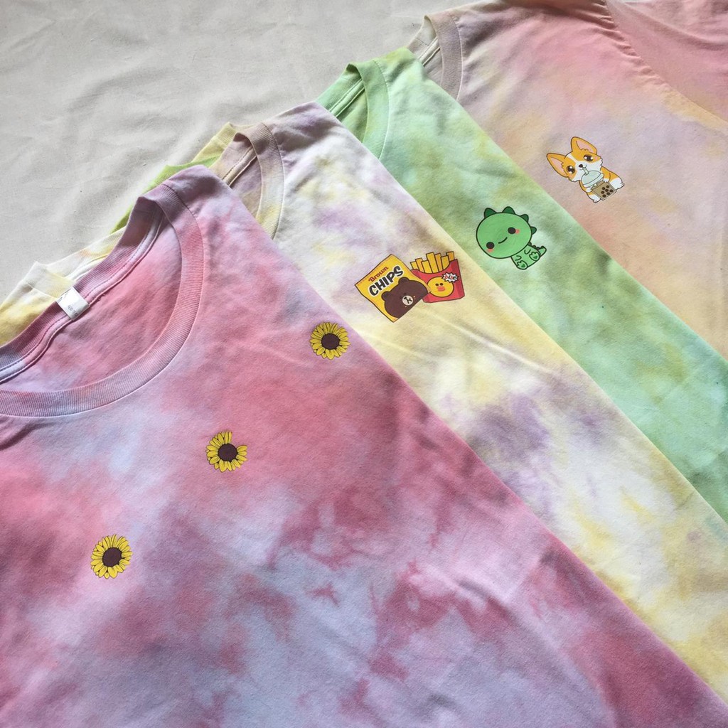 READY STOCK KAOS  TIE  DYE  MOTIF Shopee  Indonesia
