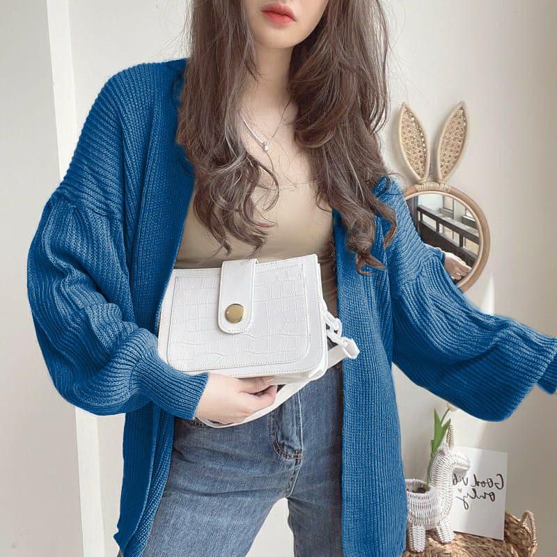 FX SHOP CARDIGAN HOKAIDO PREMIUM / CARDI HOKAIDO RAJUT OVERSIZE PREMIUM-DENIM