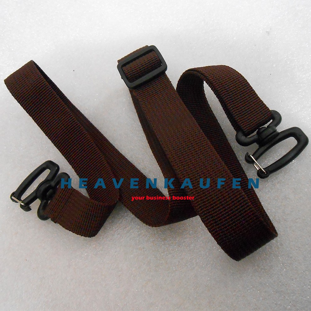 Tali Selempang Strap Tas Pria Lebar 2,5 cm Warna Coklat Kait Model Huruf S
