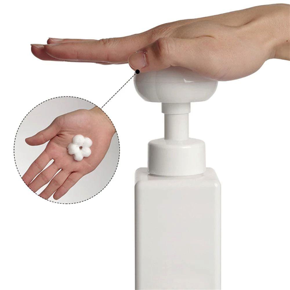 [Elegan] Flower Foam Bottle Hand Soap 450ML Botol Isi Ulang Kosmetik Rumah Tangga Foaming Lotion Dispenser Sabun