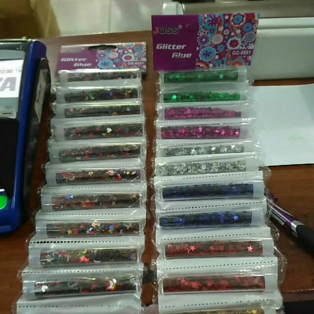 

Glitter bintang campur satuan ( per tube) payet bintang