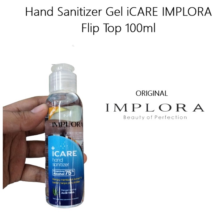 Hand Sanitizer Gel iCARE IMPLORA  Flip Top 100ml