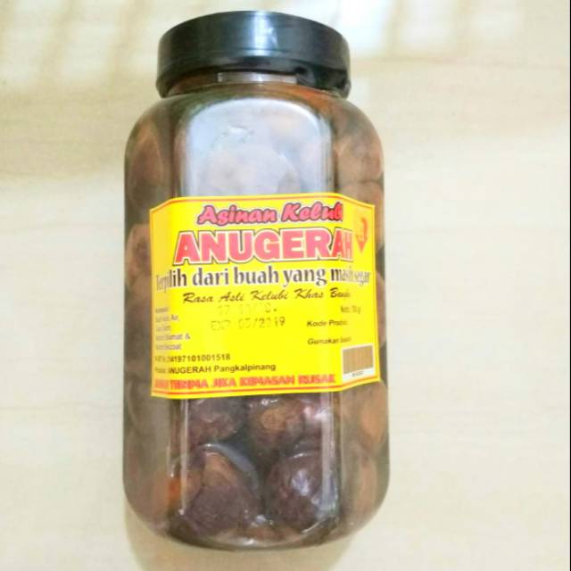 

ASINAN KELUBI MERK ANUGERAH 700GRAM OLEH OLEH MAKANAN BUAH KHAS BANGKA
