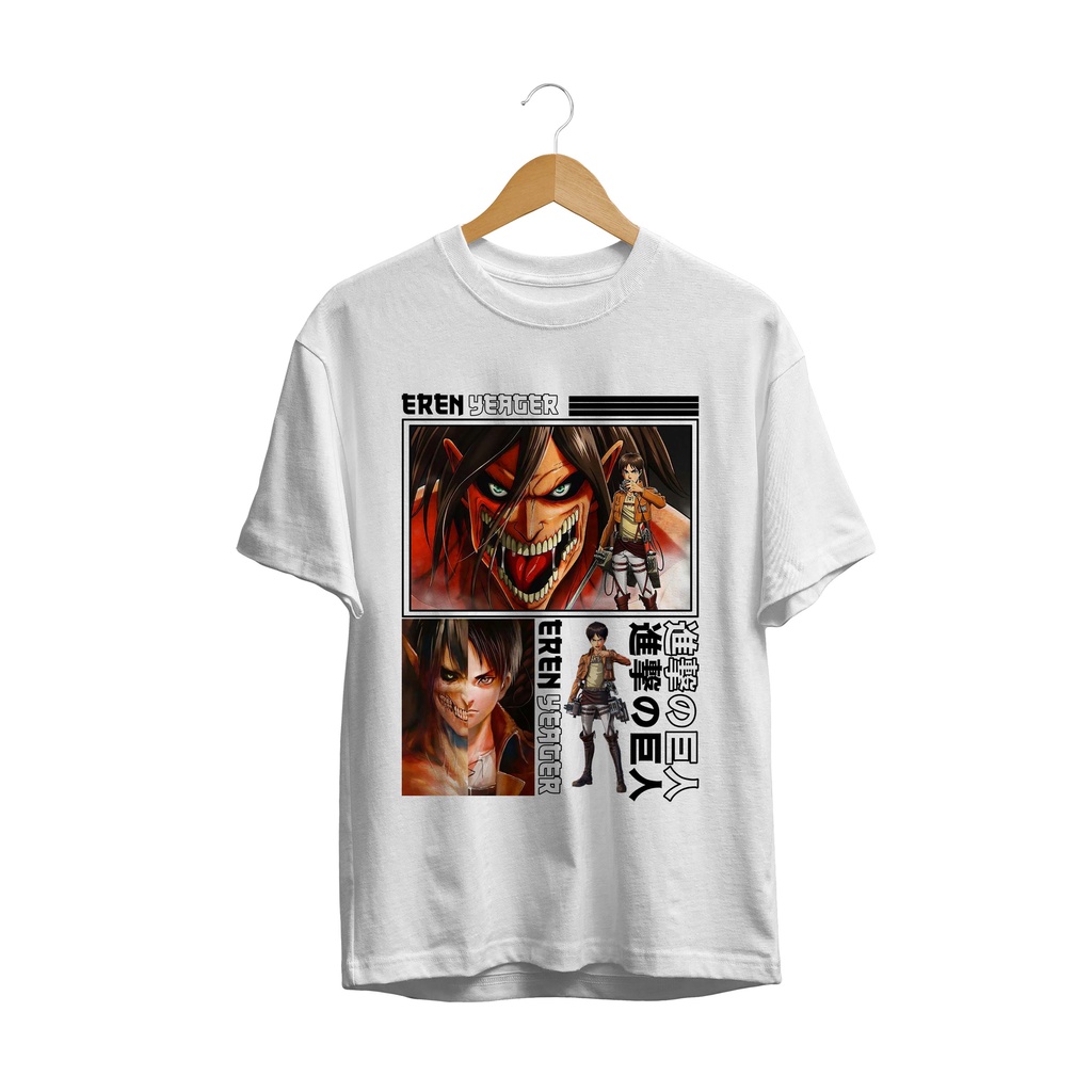 BAJU TERBARU ANIME LOGO AOT DEMONS TITAN EREN YEAGER ATTACK ON TITAN SNK PREMIUM DISTRO